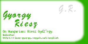 gyorgy riesz business card